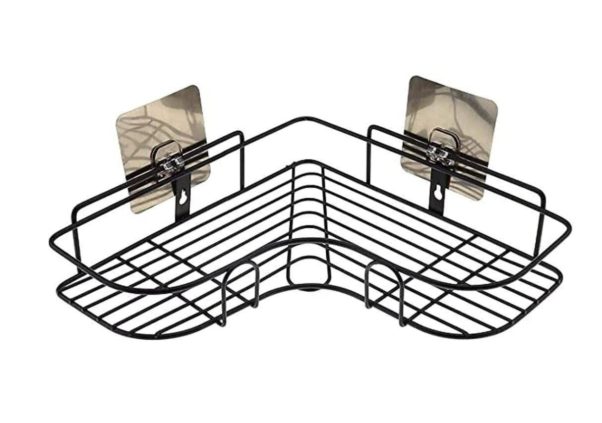 Mantra Self Adhesive Corner Shelf for Bathroom Wall/Bathroom Organiser Without Drill/Corner Shelf for Kitchen